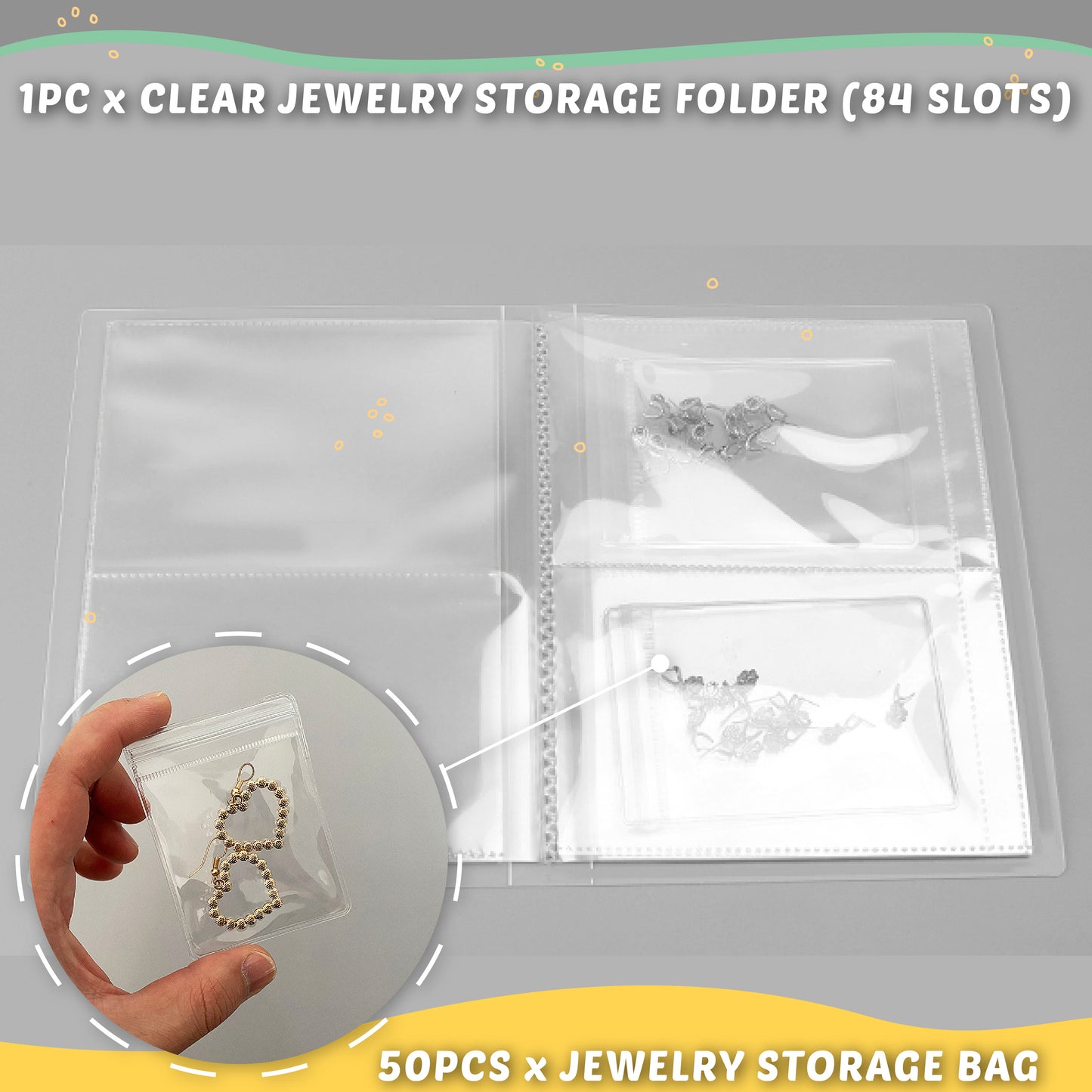 Clear Jewelry Storage Folder