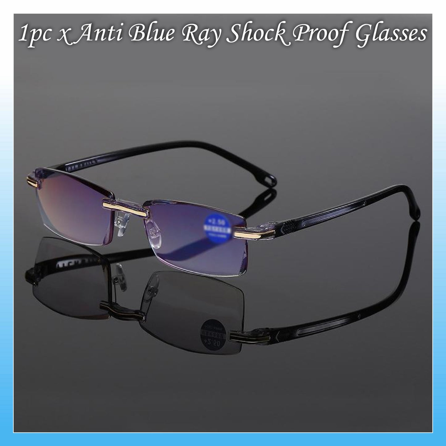 Anti-Blue Ray Shock-Proof Glasses