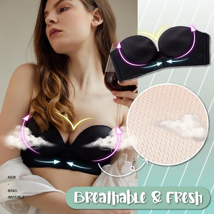 Front Closure Strapless Lifting Bra