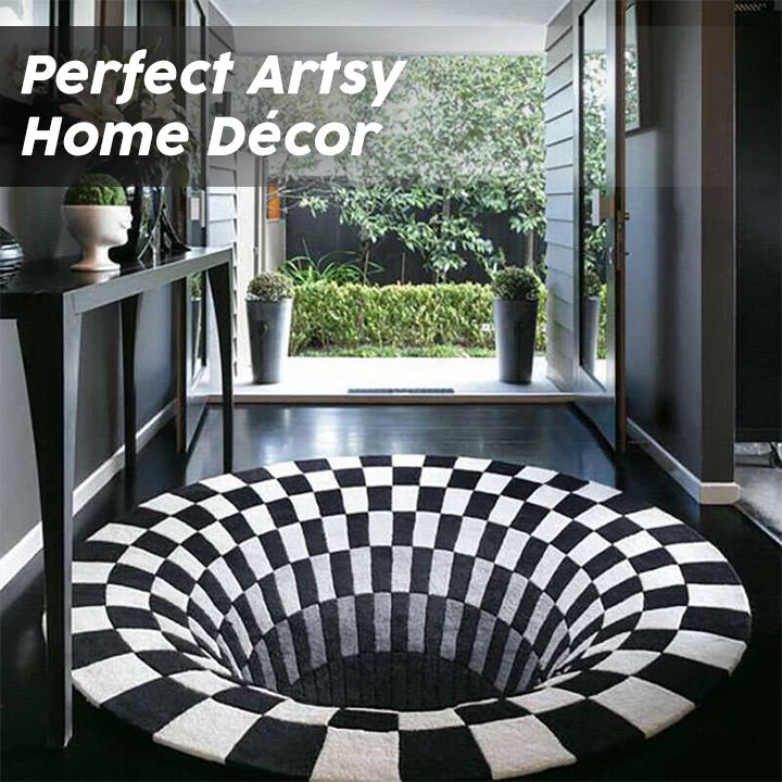 3D Vortex Illusion Rug