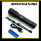 Waterproof Survival Tactical Flashlight