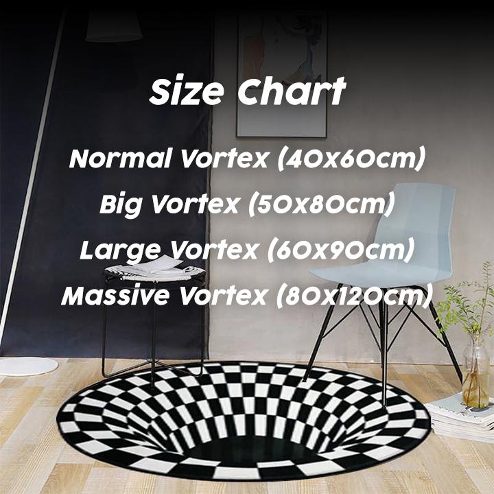 3D Vortex Illusion Rug