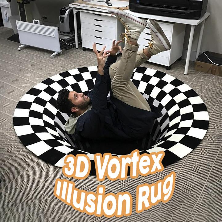 3D Vortex Illusion Rug