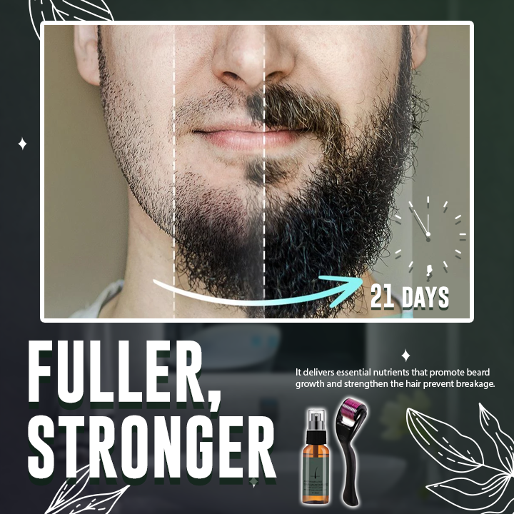 Natural Beard Growth Roller Kit