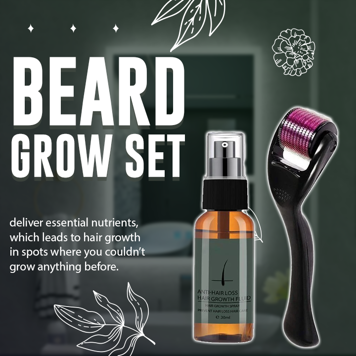 Natural Beard Growth Roller Kit