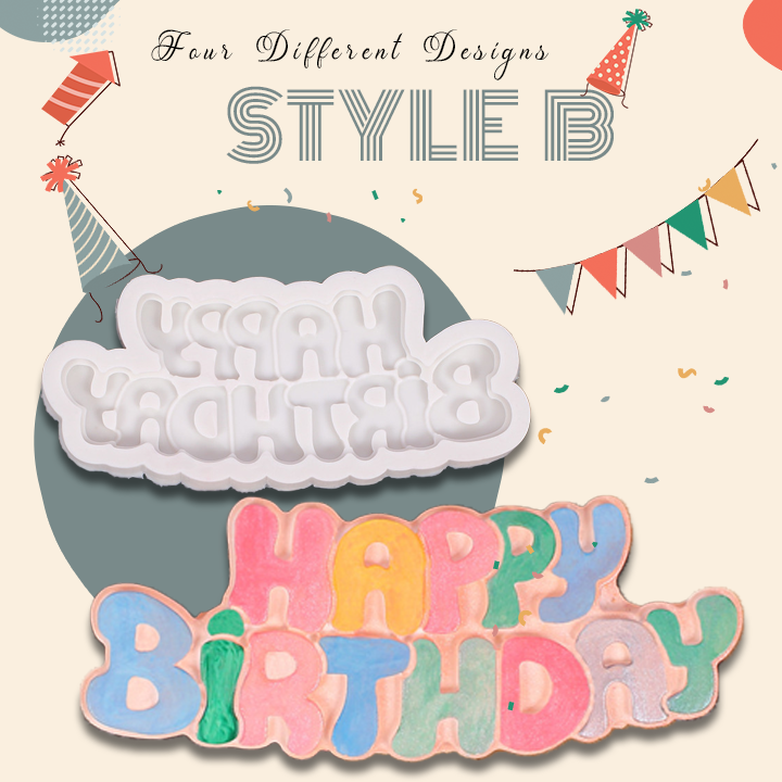 Happy Birthday Fondant Mold