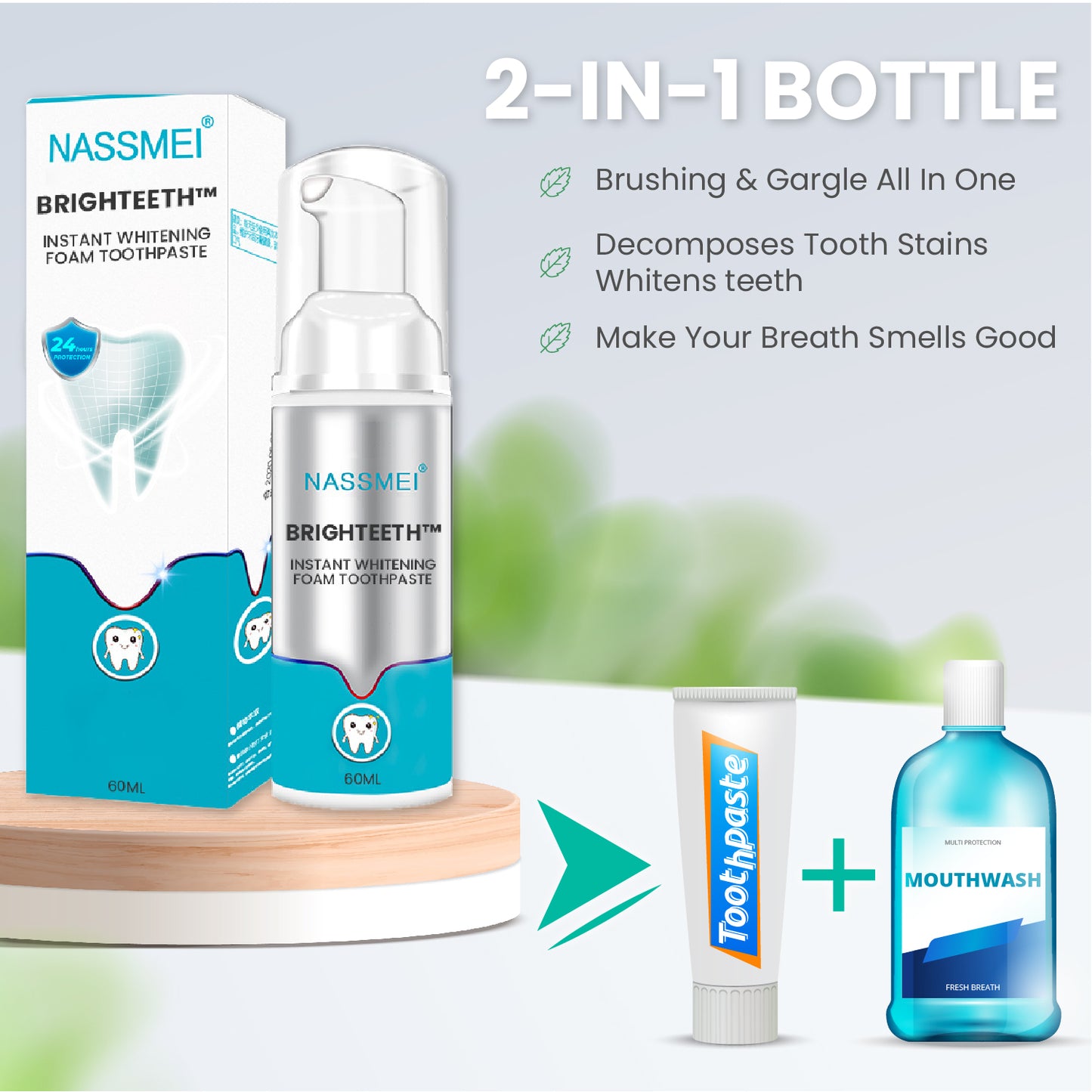 BrighTeeth™ Instant Whitening Foam Toothpaste