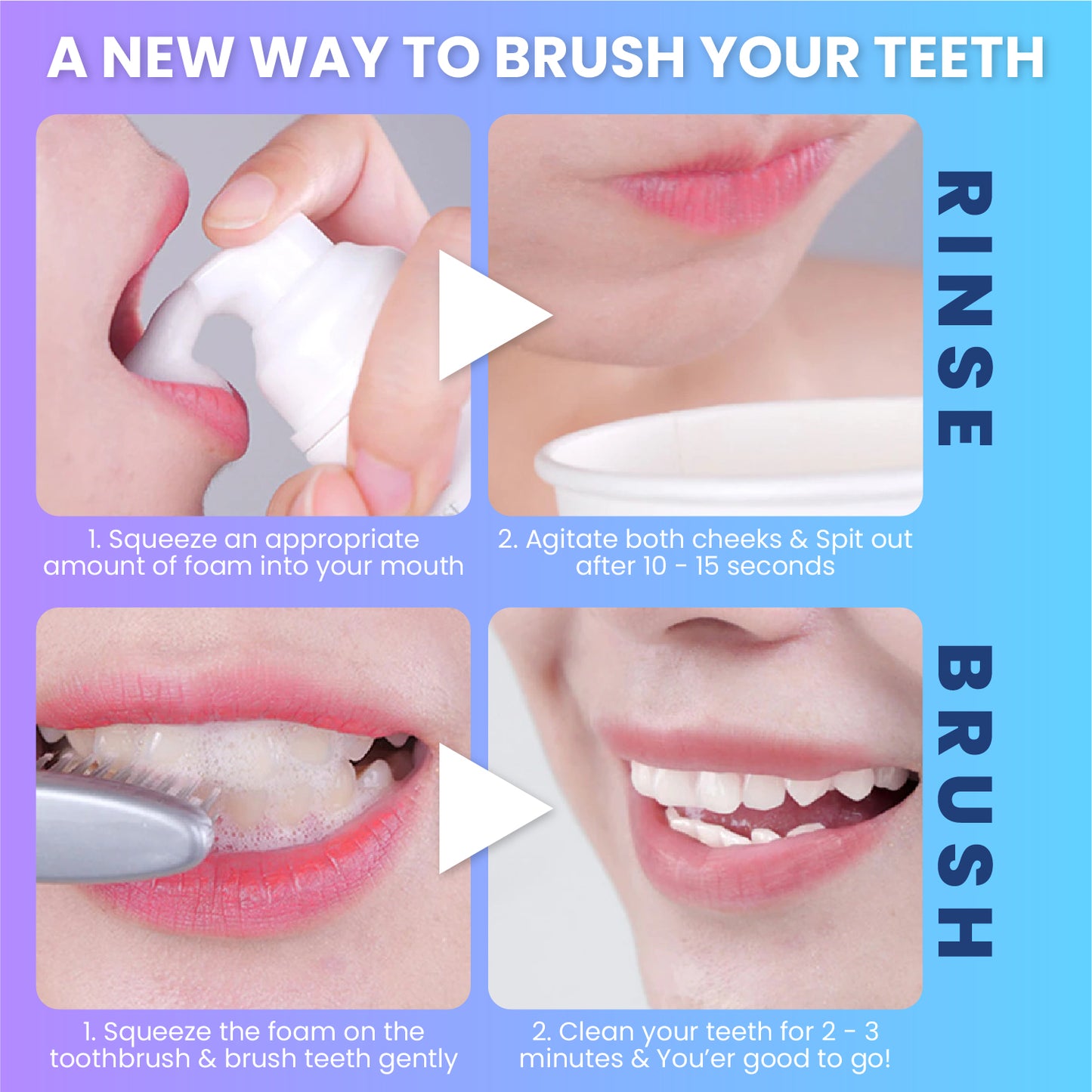 BrighTeeth™ Instant Whitening Foam Toothpaste