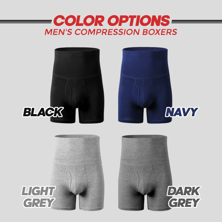 High-Waist Men's Compression Boxers