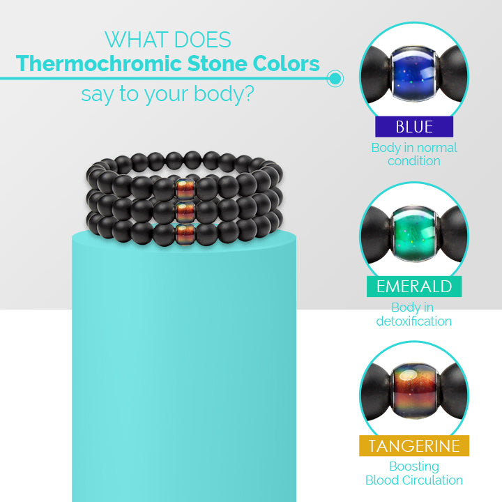 Jewelava Obsidian Thermotherapeutic Anklet