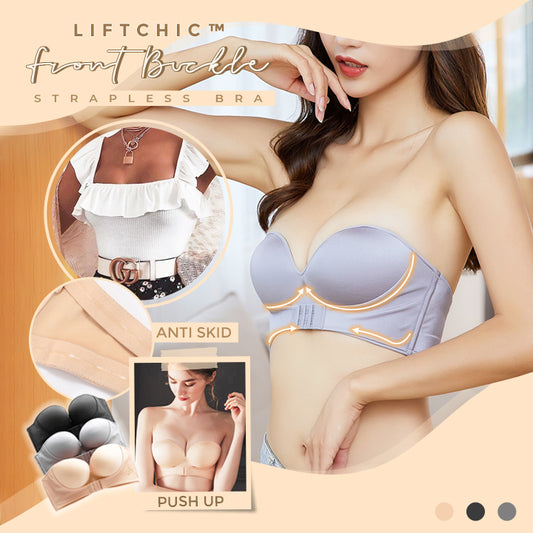 LiftChic™ Front Buckle Strapless Bra