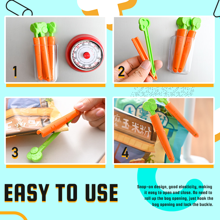 Cute Carrot Food Sealing Clip