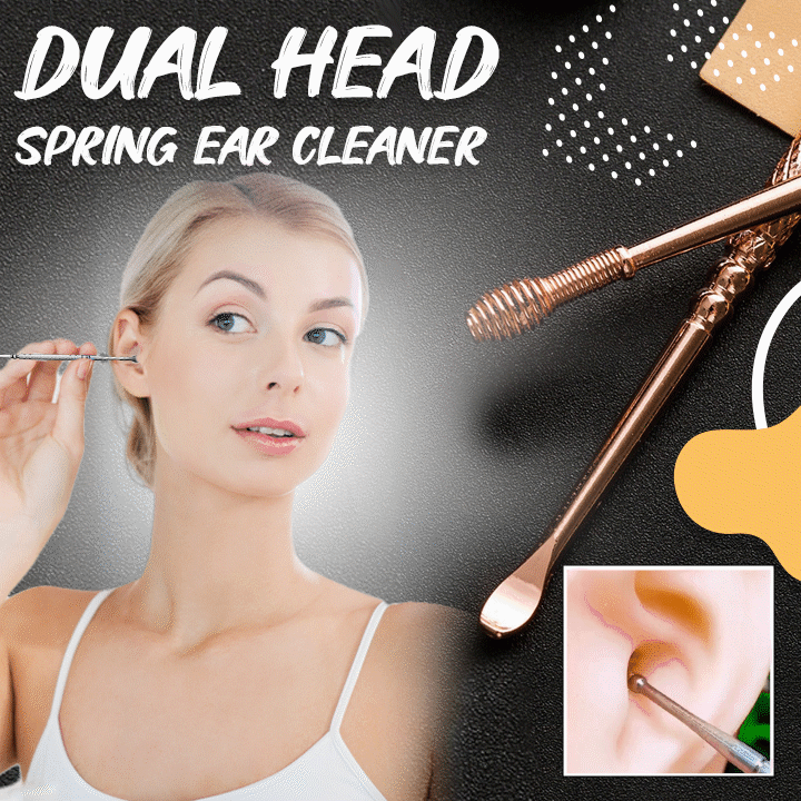 Dual-Head Spring Earwax Remover