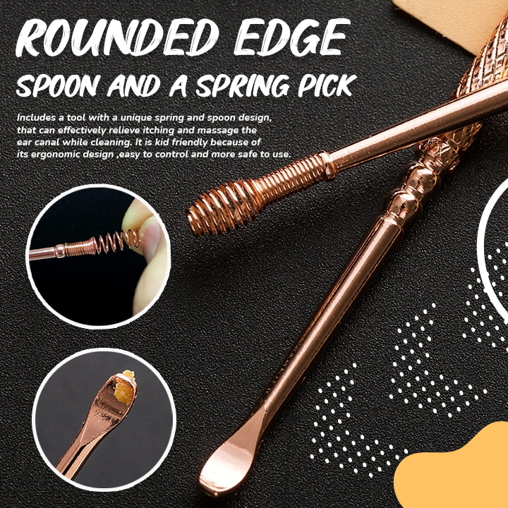 Dual-Head Spring Earwax Remover