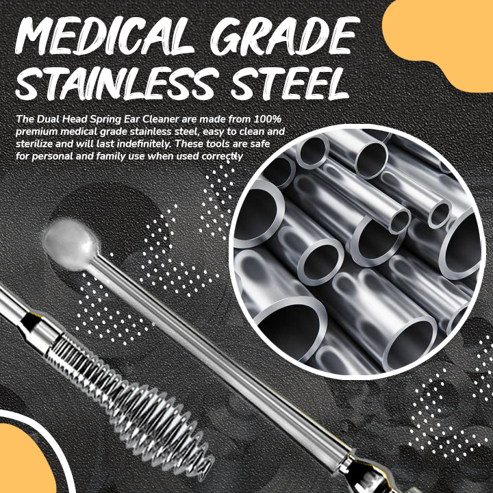Dual-Head Spring Earwax Remover