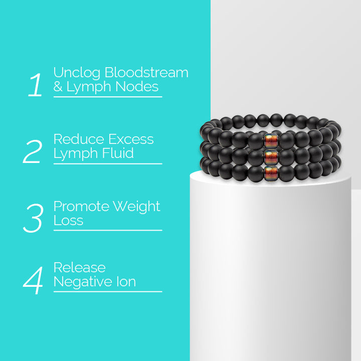 Jewelava Obsidian Thermotherapeutic Anklet