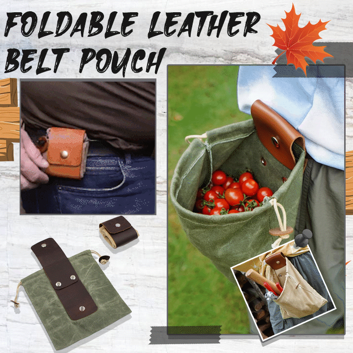 Foldable Leather Belt Pouch