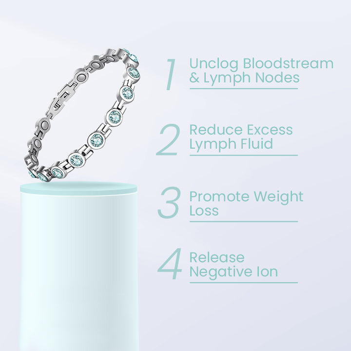 Deox'Tera Aquamarine Round-Stone Bangle