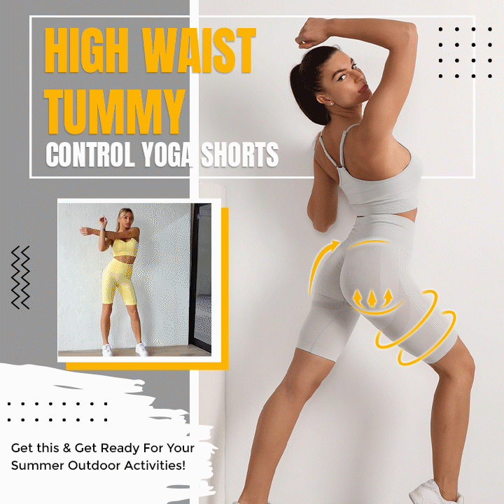 High Waist Tummy Control Yoga Shorts