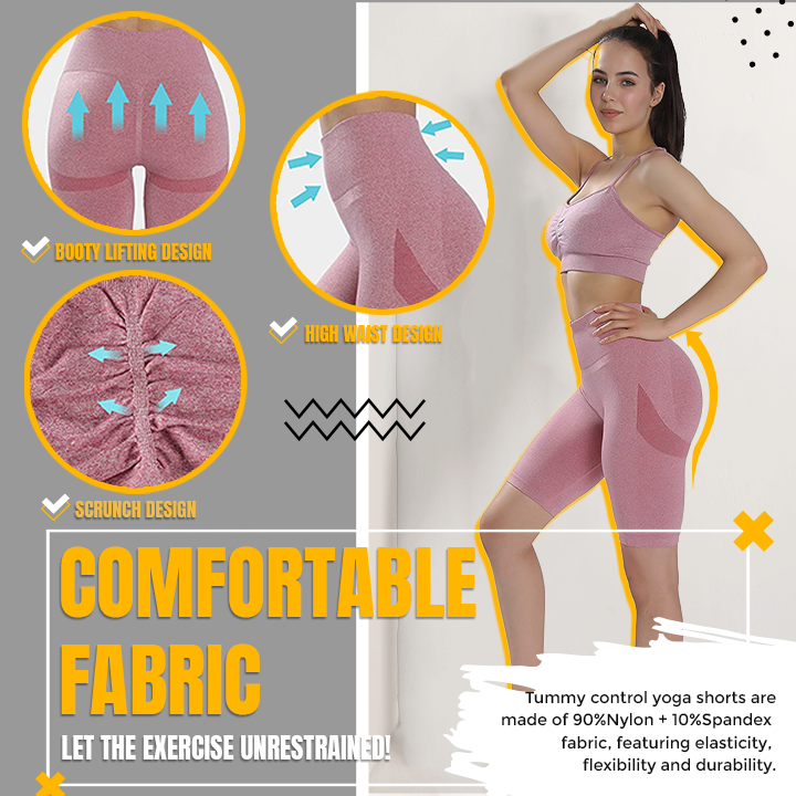High Waist Tummy Control Yoga Shorts