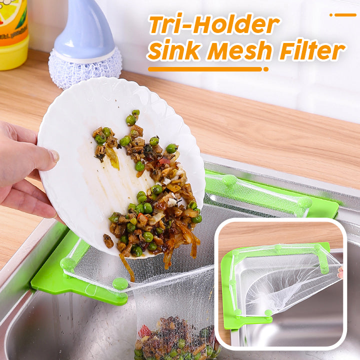 Tri-Holder Sink Mesh Filter
