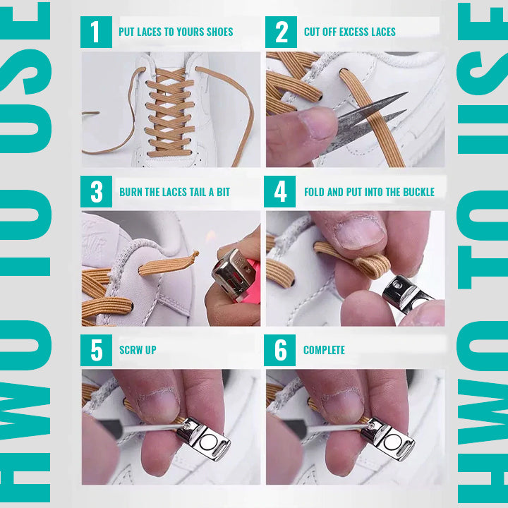 Lazy No-Tie Magnetic Shoelaces