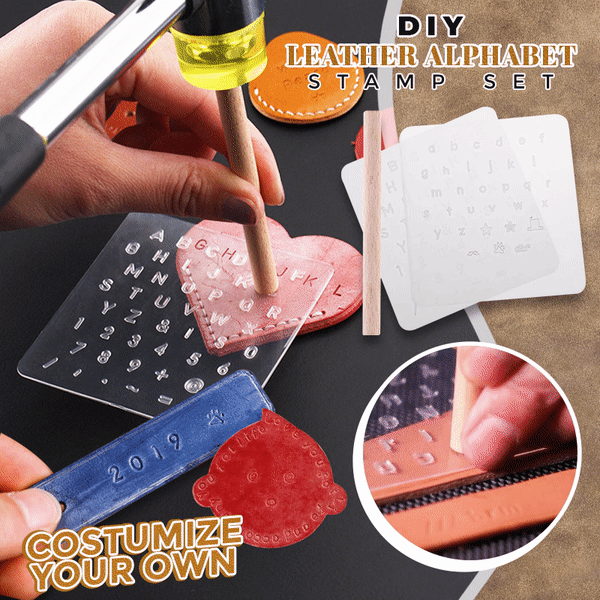 DIY Leather Alphabet Stamp Set