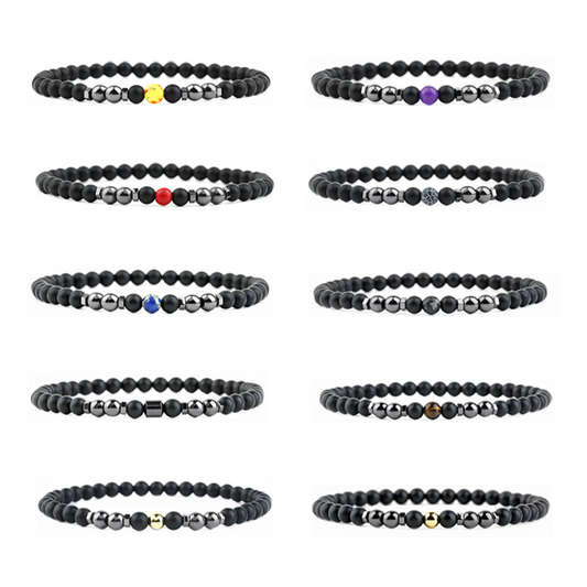 LymphDrain™ Black Obsidian Anklet