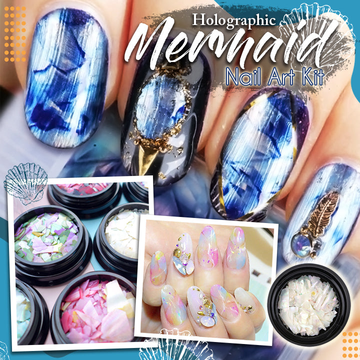 Holographic Mermaid Nail Art Kit