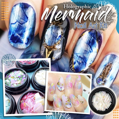 Holographic Mermaid Nail Art Kit