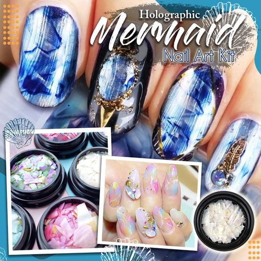 Holographic Mermaid Nail Art Kit