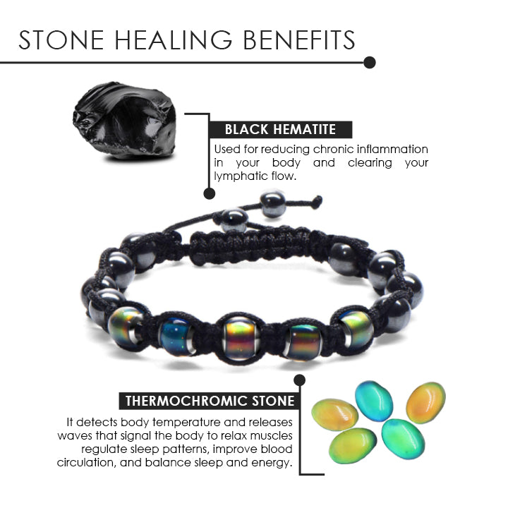 Thermochromic™ Hematite Slimming Bracelet