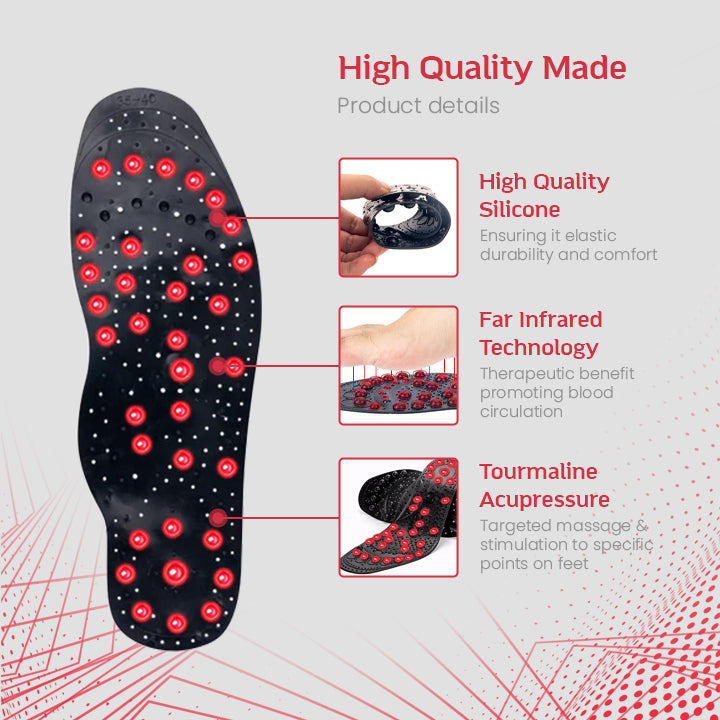 TourmaRelax™ TitanVein Far Infrared Acupressure Insoles
