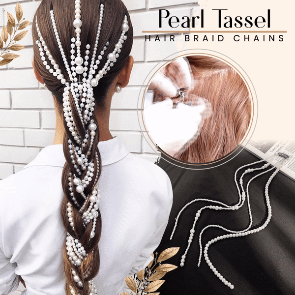 Pearl Tassel Hair Braid Chains