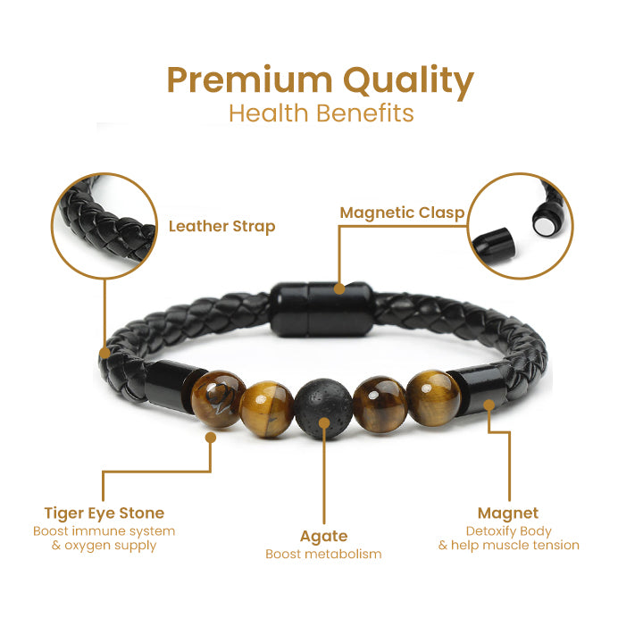 CaloWave™ Electrostatic Agate LeatherBeads Band