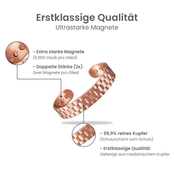 Magnetarmband für Männer aus reinem Kupfer