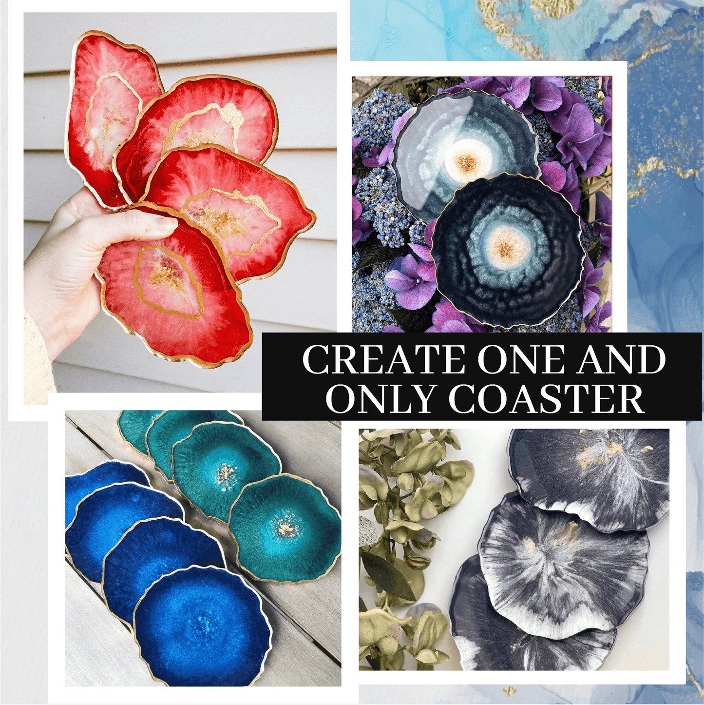 DIY Crystal Resin Coaster Kit