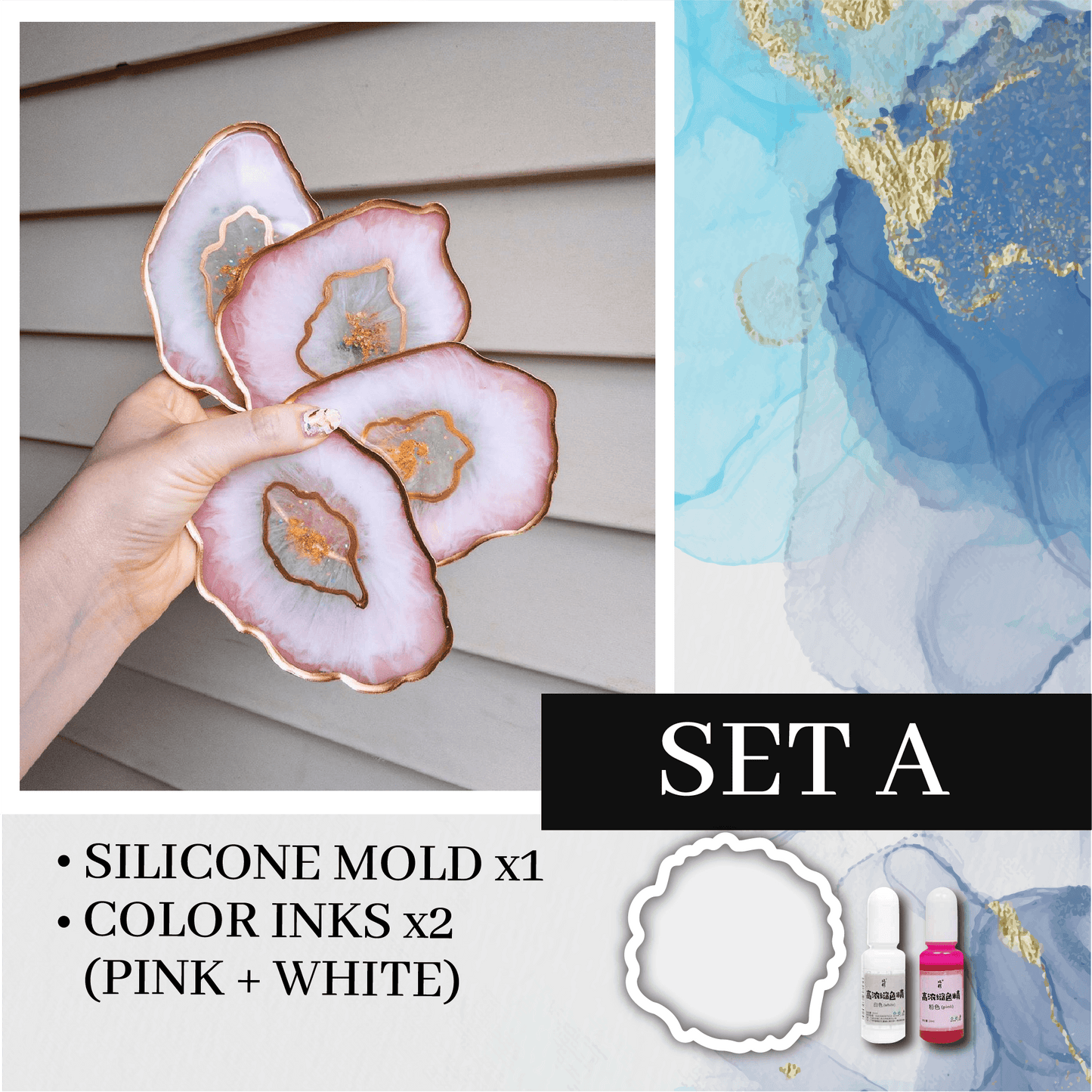 DIY Crystal Resin Coaster Kit