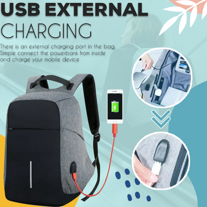 Anti-Theft USB Backpack