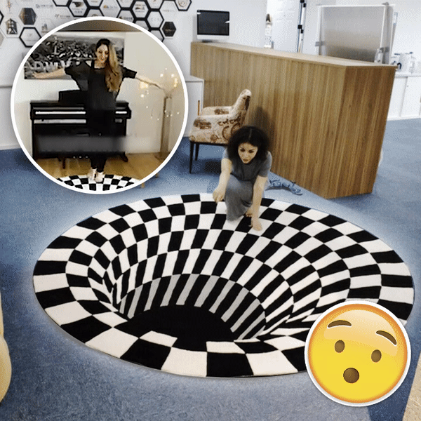 3D Vortex Illusion Rug