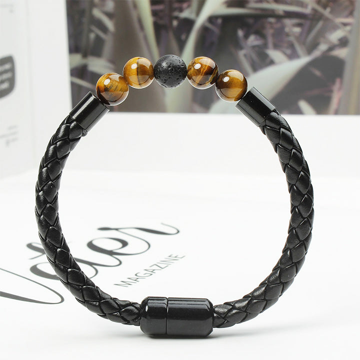 CaloWave™ Electrostatic Agate LeatherBeads Band