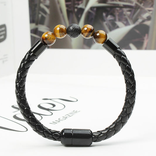 CaloWave™ Electrostatic Agate LeatherBeads Band
