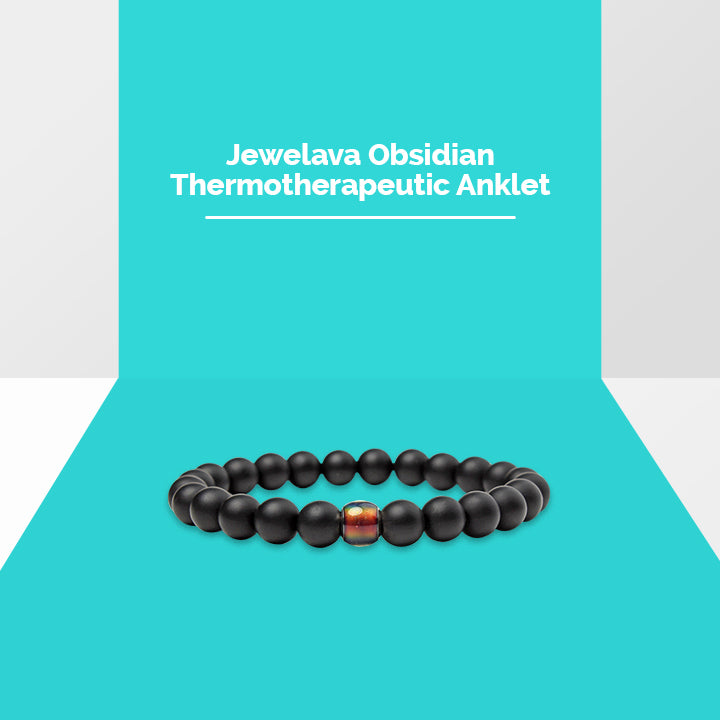 Jewelava Obsidian Thermotherapeutic Anklet
