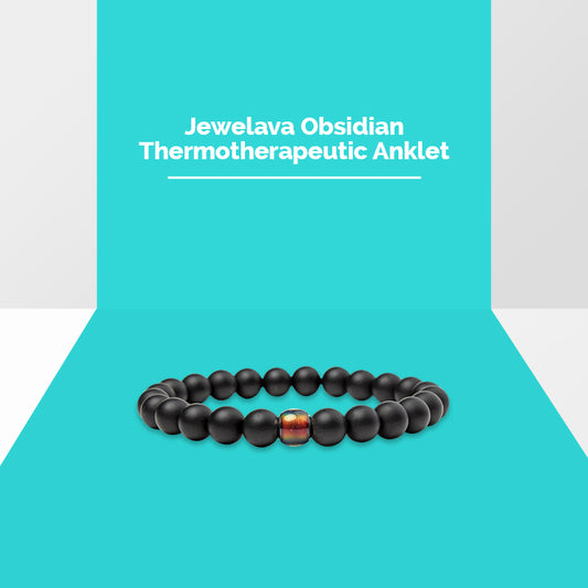 Jewelava Obsidian Thermotherapeutic Anklet