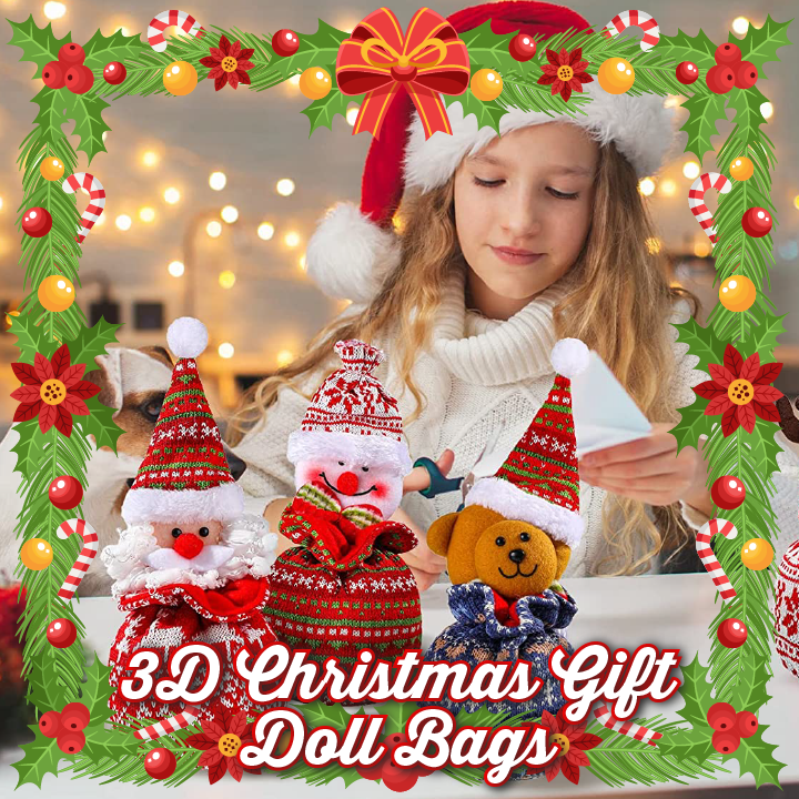 3D Christmas Gift Doll Bags