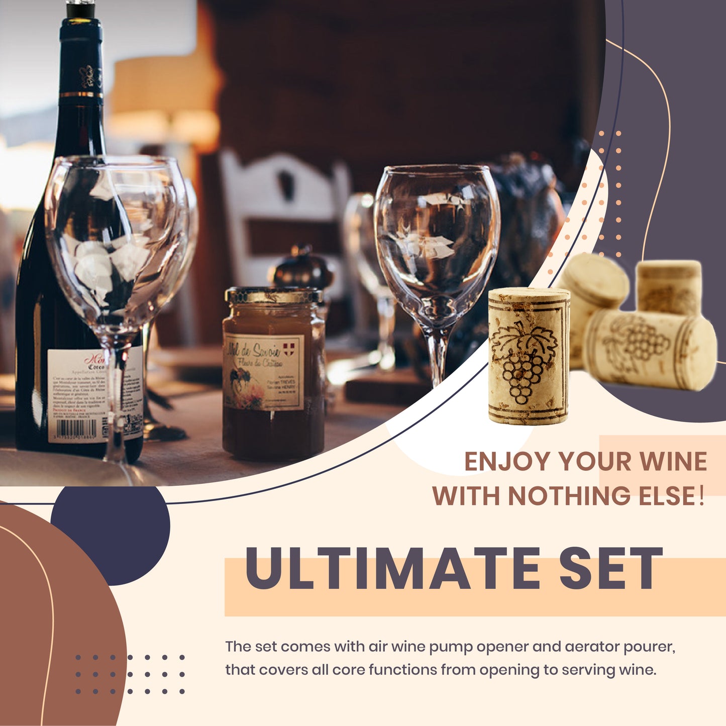 Air Pressure Pump Wine Opener Set