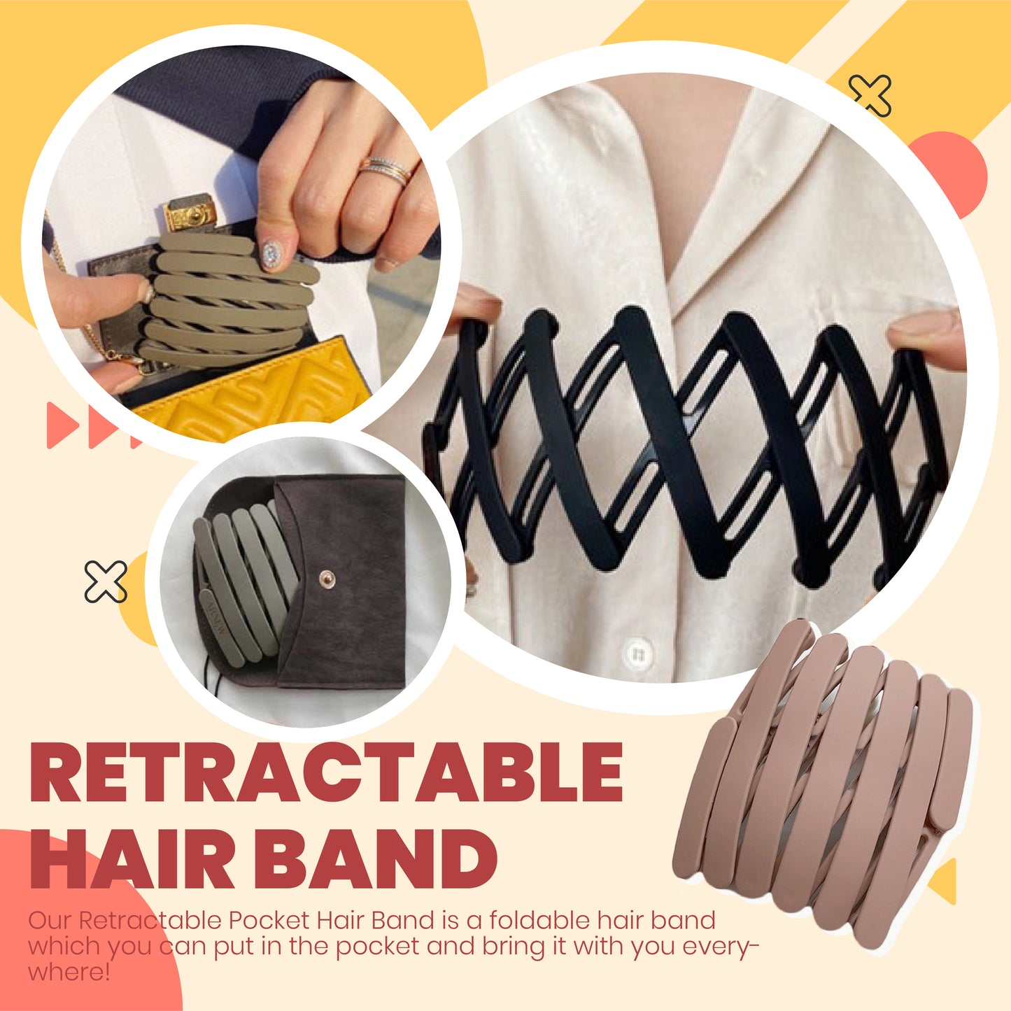 Retractable Pocket Hair Band