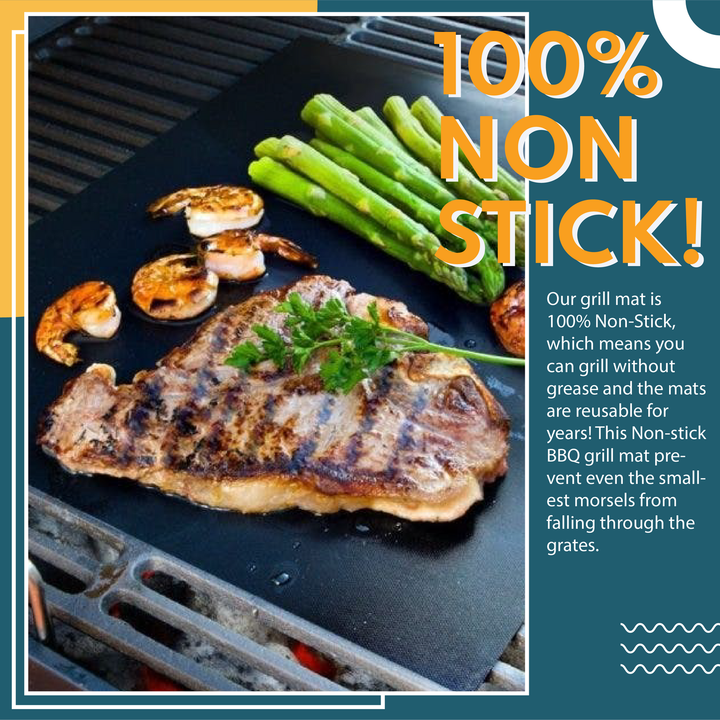 Non-Stick BBQ Grill Mats