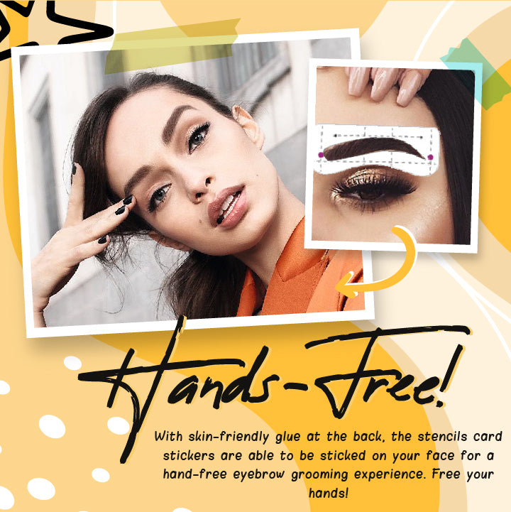 Eyebrow Stencils Card Stickers