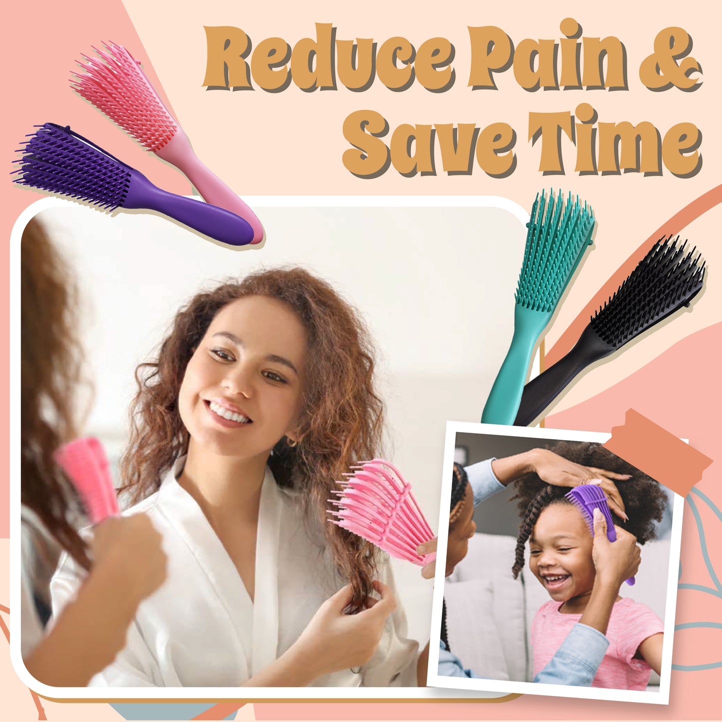 Curly Hair Detangling Brush